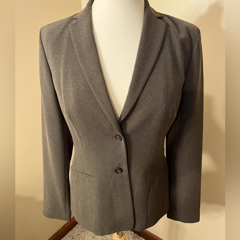Ann Taylor Loft Green/Brown Suit Jacket Sz 2